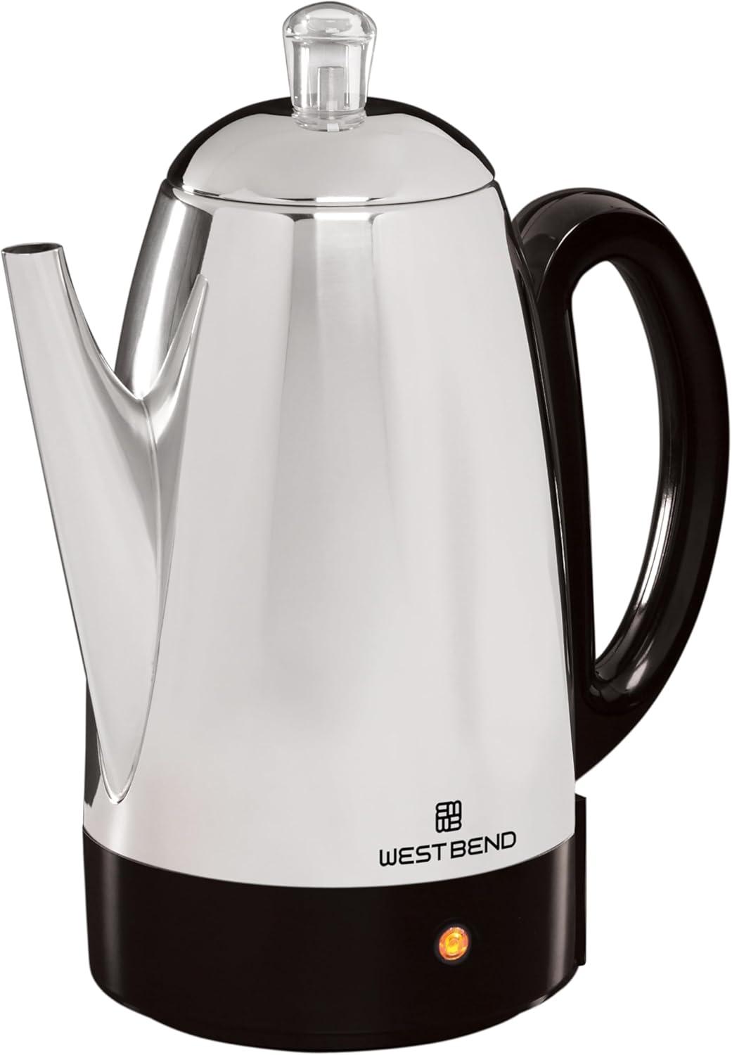 West Bend 12-Cup Stainless Steel Electric Percolator