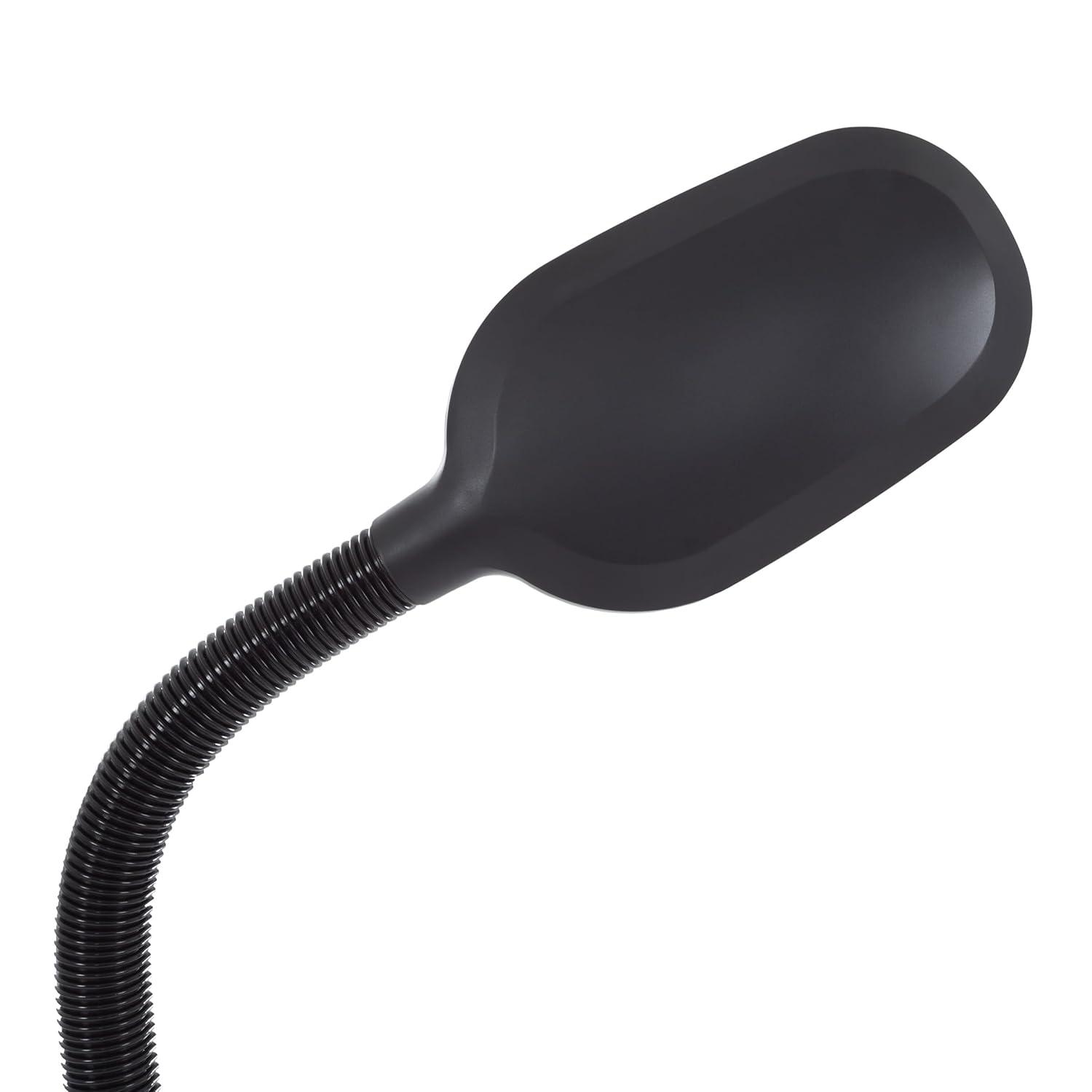 Bedford Home LED Floor Lamp - Full Spectrum Natural Sunlight Lamp with Bendable Neck - Dimmable Reading, Craft, and Esthetician Light (Midnight Black)