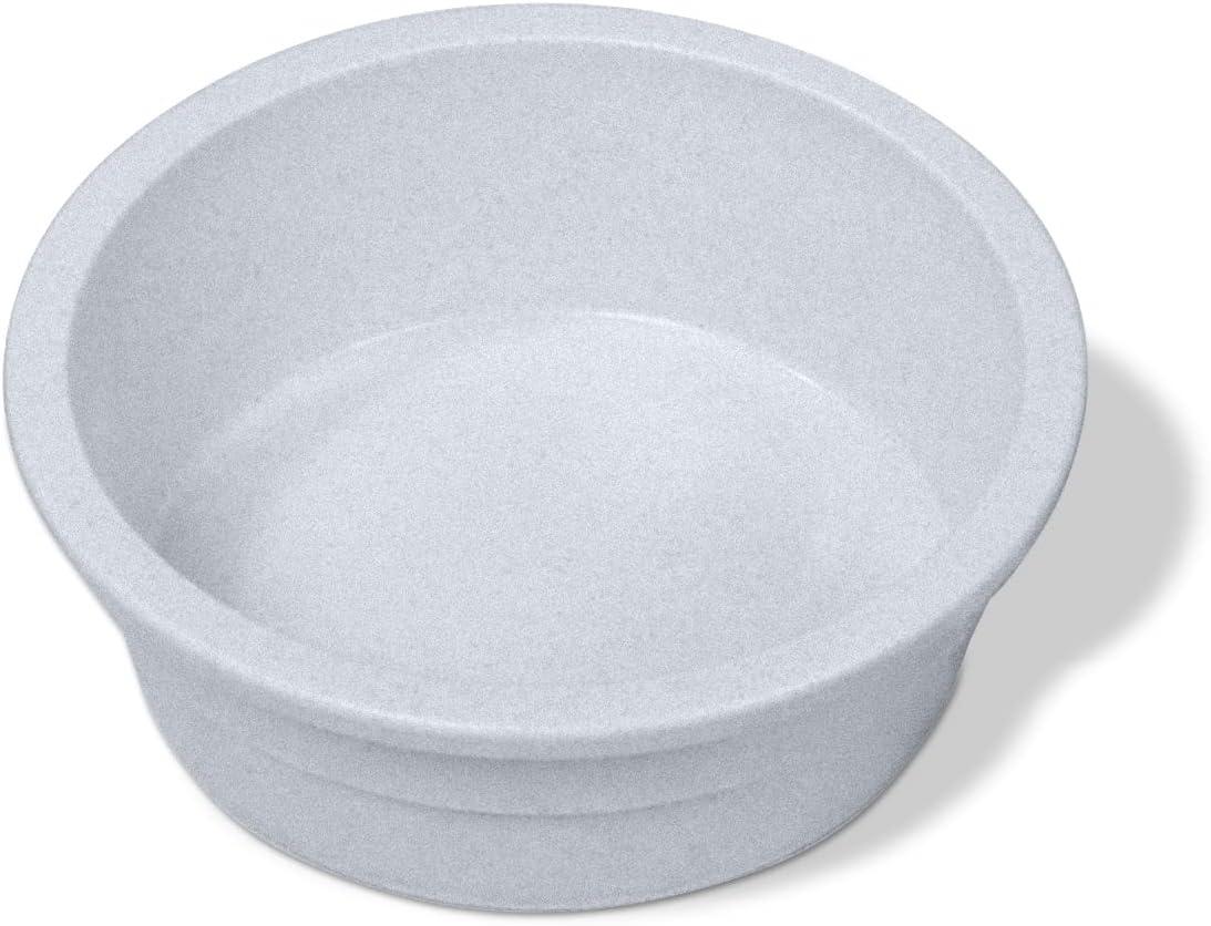 Large Beige Heavyweight Plastic Dog Food Bowl 52 oz