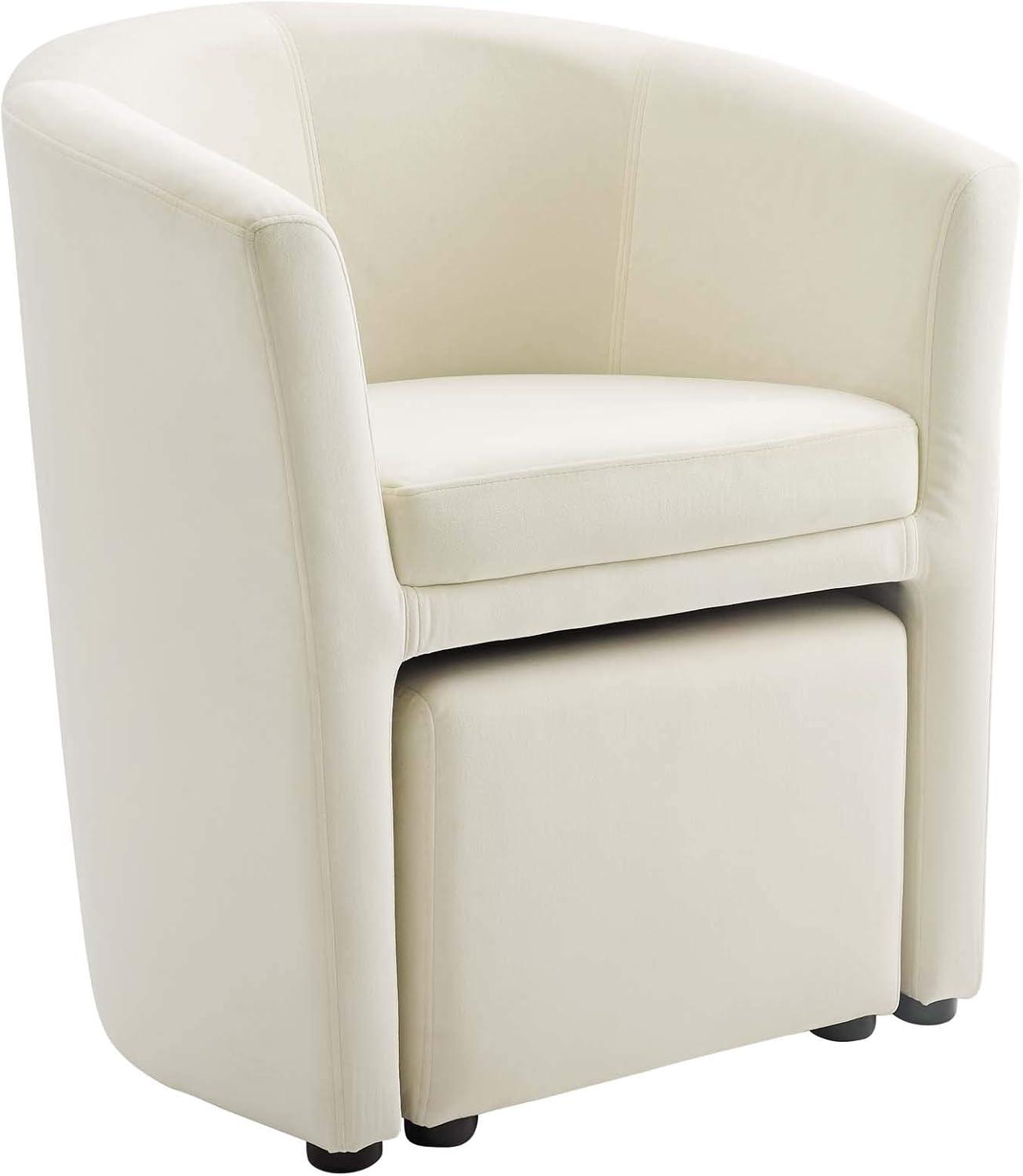 Divulge Performance Velvet Arm Chair and Ottoman Set by Modway