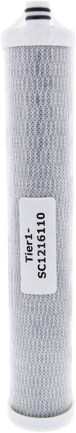 Tier1 10 Micron PRE-RO Carbon Block Reverse Osmosis Filter Replacement Cartridge | Compatible with Culligan SC1216110, HDG-CB-AC10, RS22CB5EB, A1013473, S7025, Home Water Filter