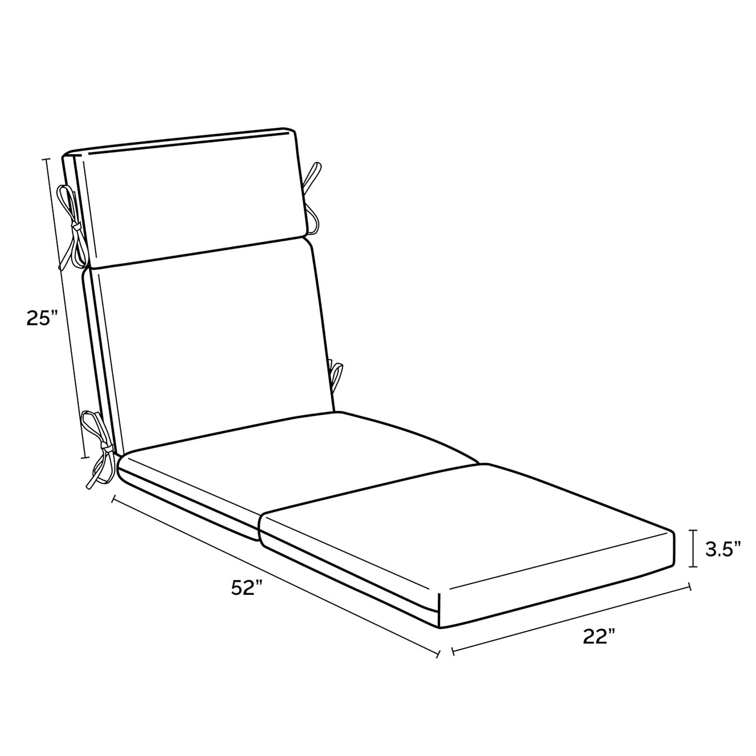 ARDEN Outdoor Chaise Lounge Cushion