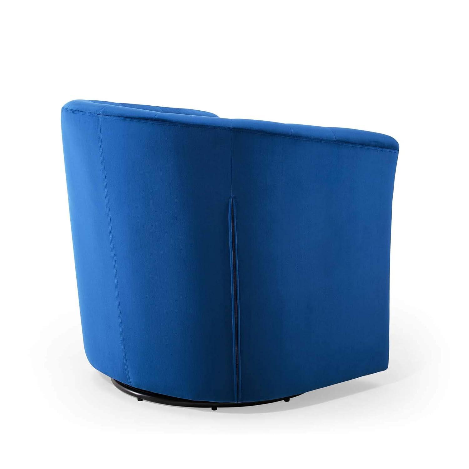 Prospect Tufted Performance Velvet Swivel Armchair Navy - Modway