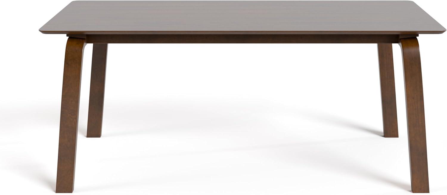 HOMES: Inside + Out 71" Forest Wisp Mid-Century Modern Rectangle Dining Table Seats 6 Walnut
