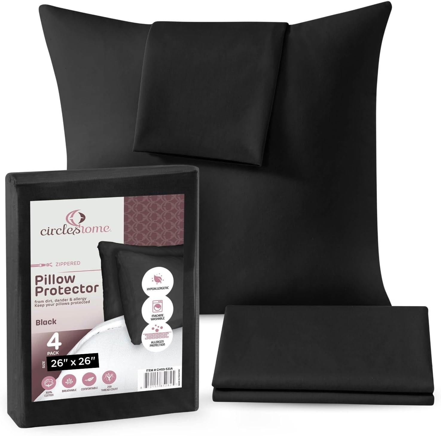 Circles Home, 100% Cotton Zippered Pillow Protector