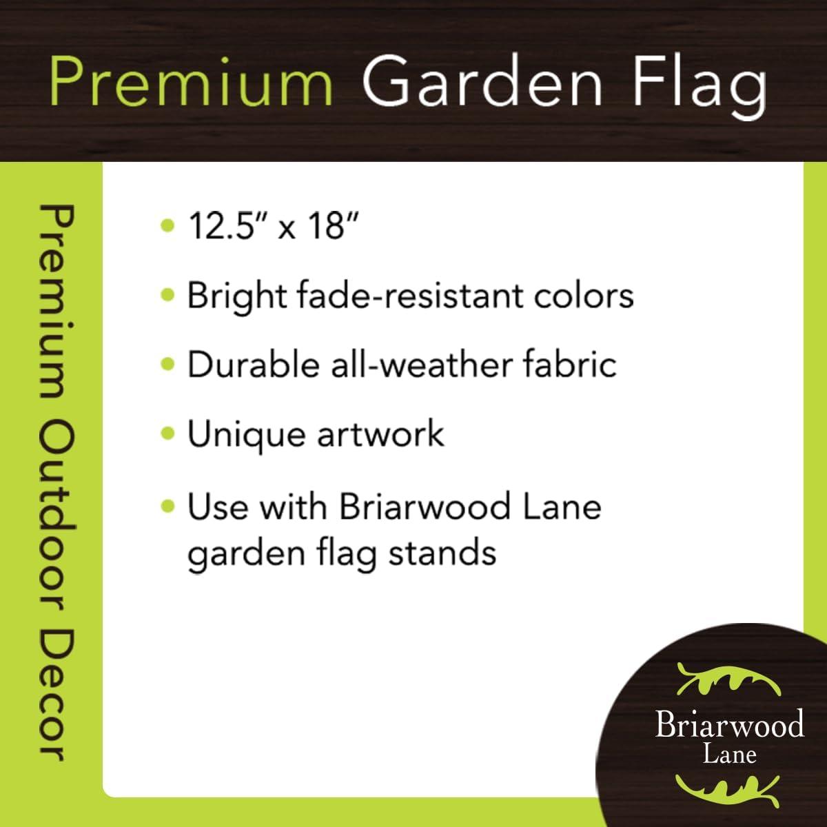 Fall Lantern Primitive Garden Flag Pumpkins Sunflower 18" x 12.5" Briarwood Lane