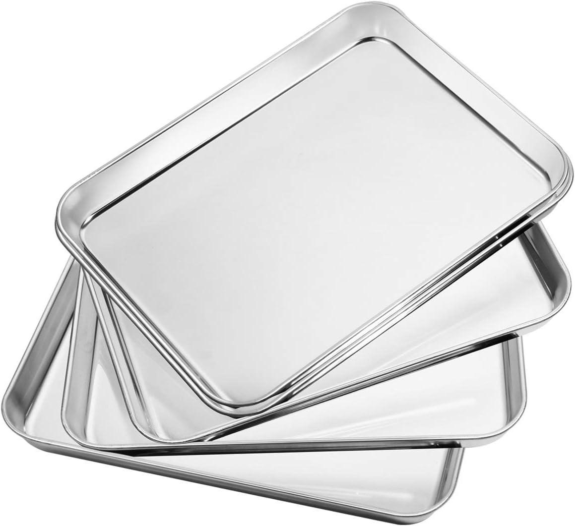Anadea Baking Sheets Set Of 5, Stainless Steel Baking Pan Tray Cookie Sheet, Size 10 X 8 X 1 Inch, Non Toxic & Healthy, Rust Free & Easy Clean | Wayfair