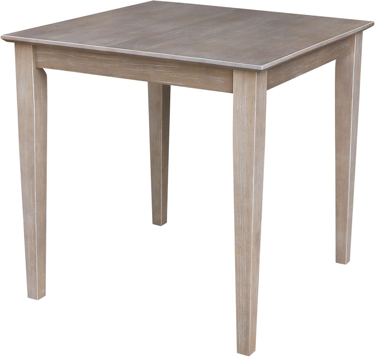 Solid Wood 30" X 30" Dining Table Weathered Gray - International Concepts