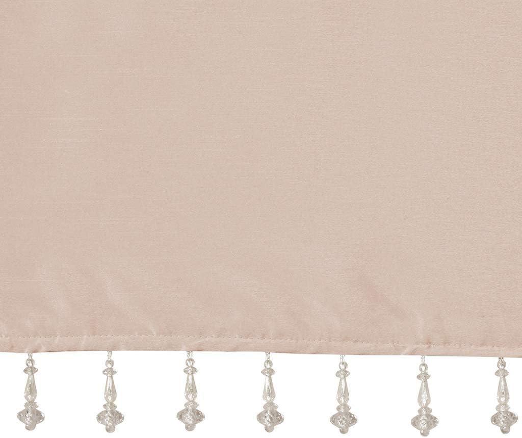 Emilia Lightweight Faux Silk Valance with Beads