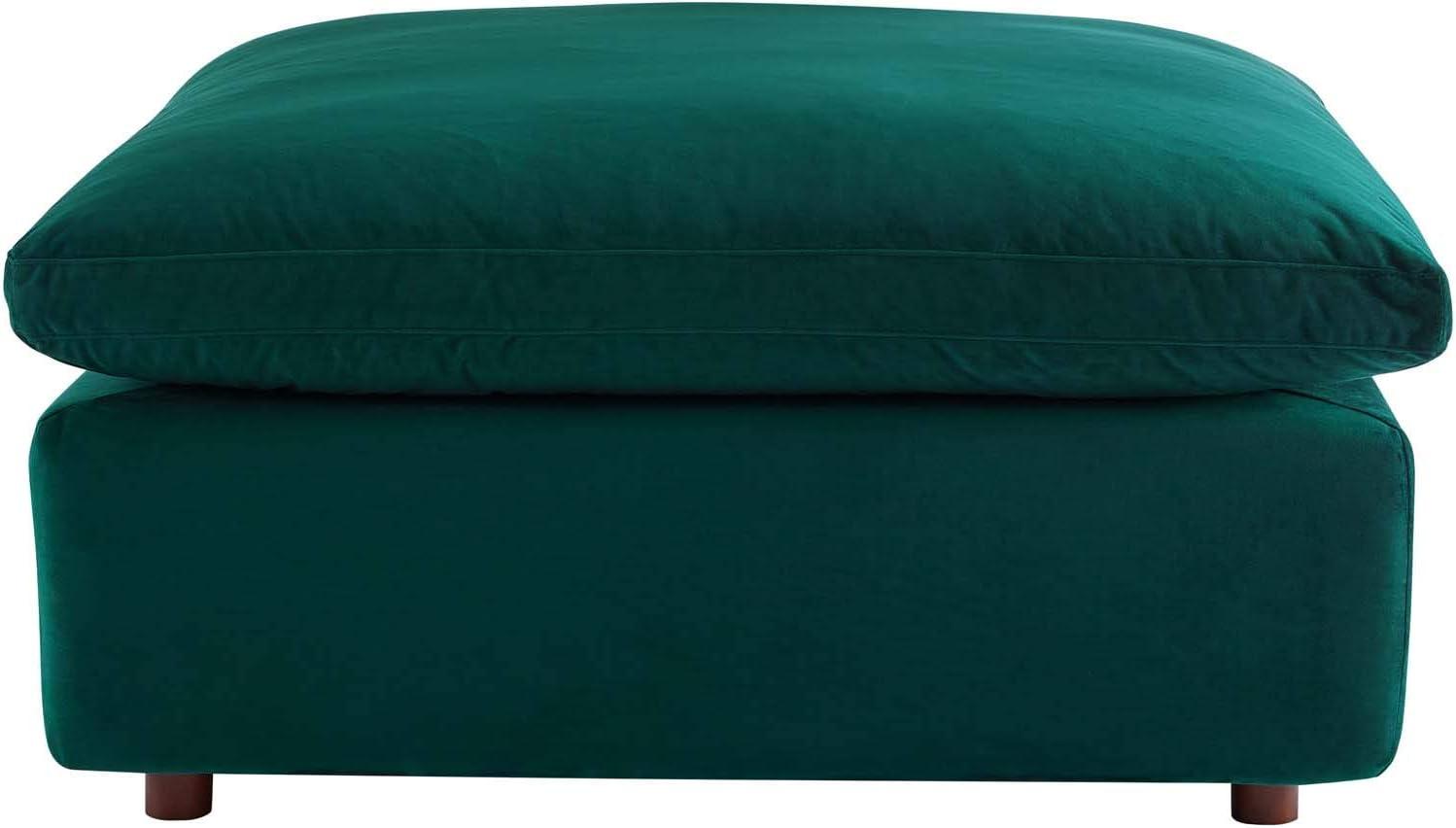 Modway Commix 4-Piece Performance Velvet Sectional Sofa in Green