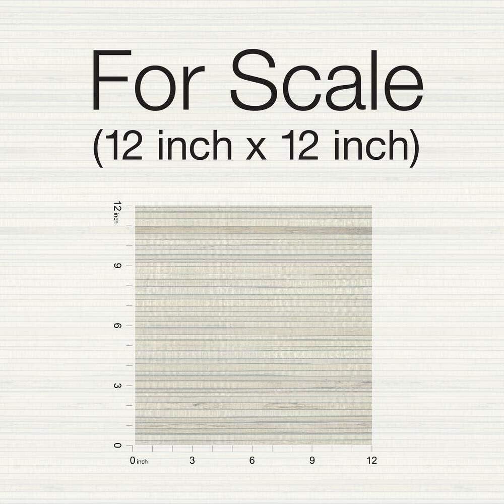 RoomMates RMK11669RL Taupe Faux Bamboo Grasscloth Peel and Stick Wallpaper, Large Sample