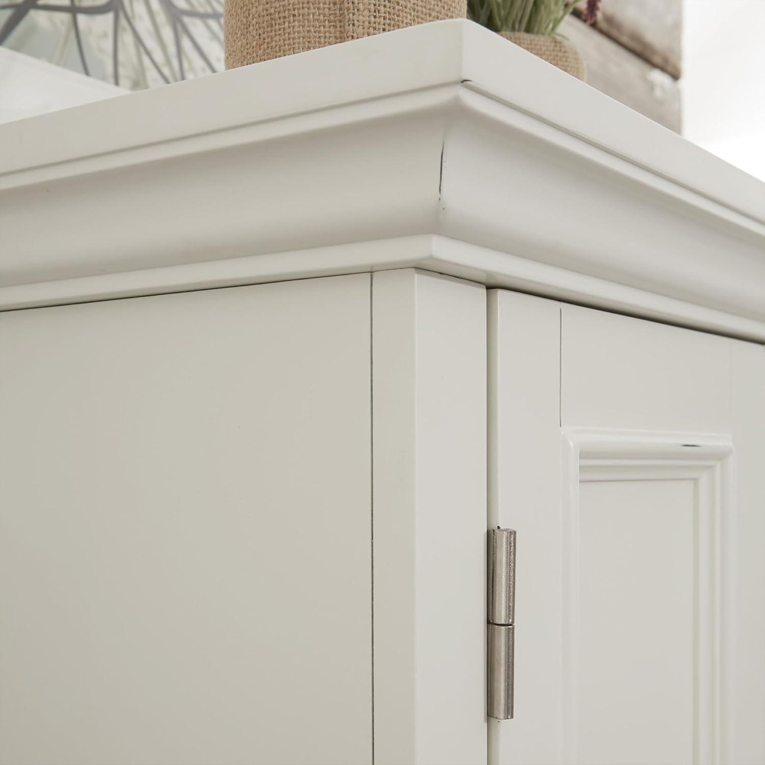 Home Styles Dover Kitchen Pantry White : Hardwood Construction, 4-Door Design, Adjustable Shelves, 1 Drawer