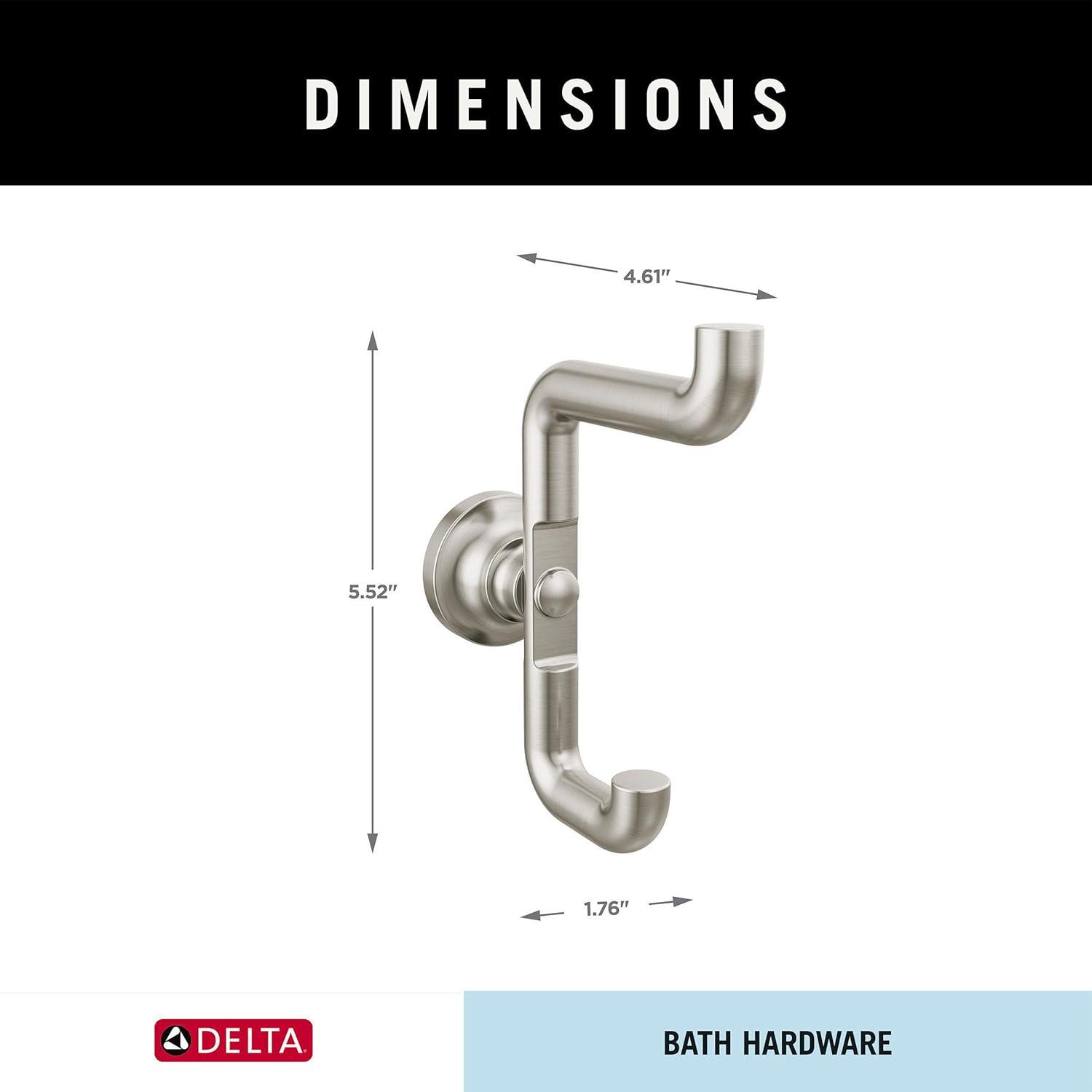 Delta Saylor Wall Mounted Double Towel Hook in Matte Black