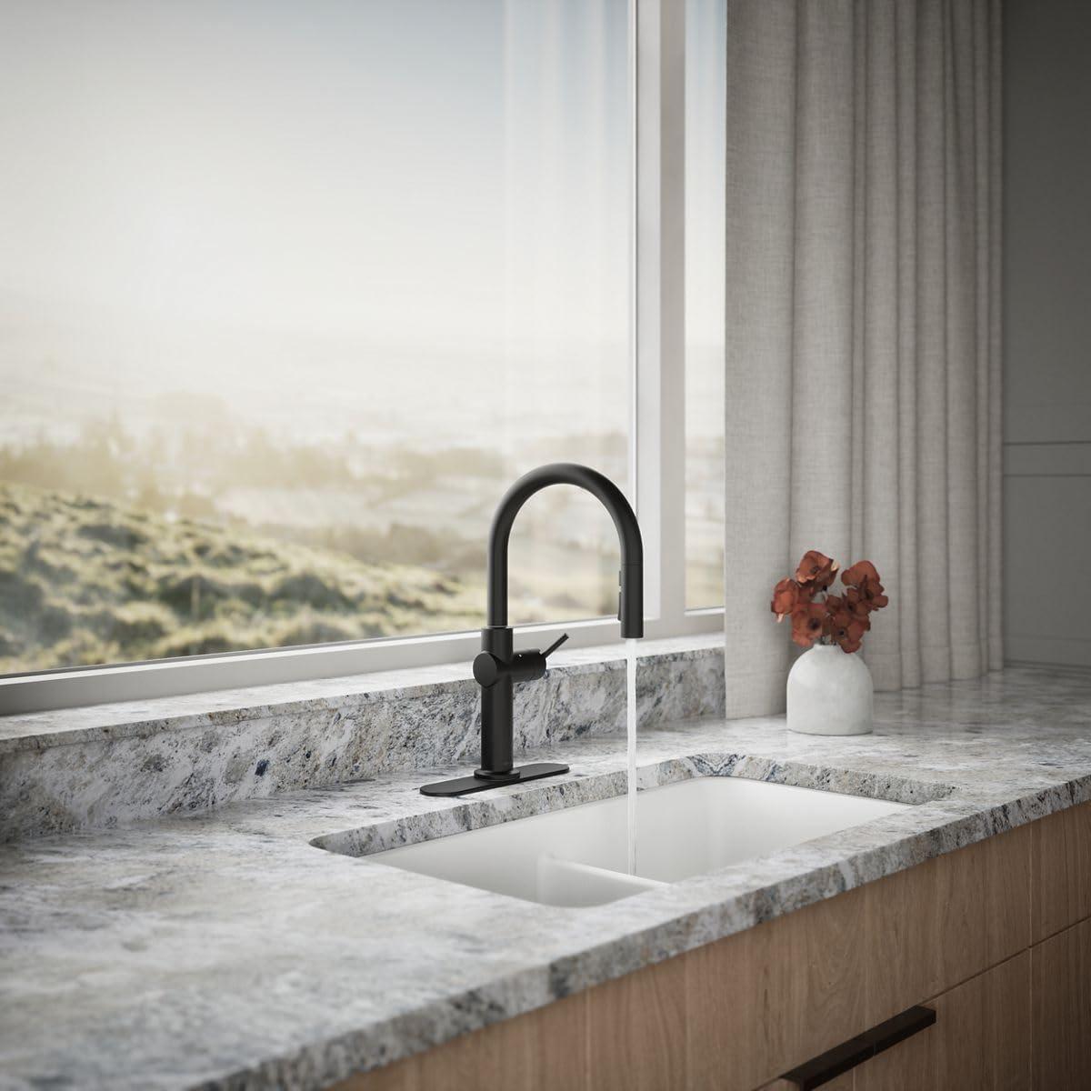 Crue Touchless Pull-Down Kitchen Sink Faucet with Three-Function Sprayhead