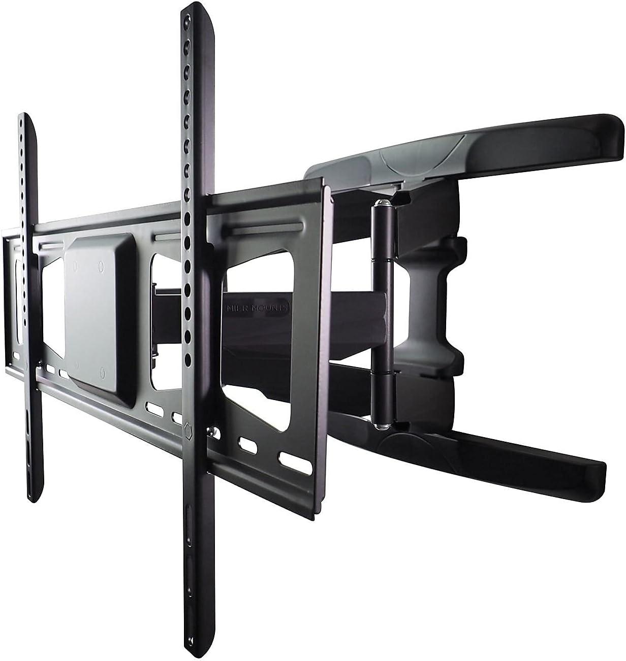 Black Full-Motion Wall Mount Bracket for LCD Displays