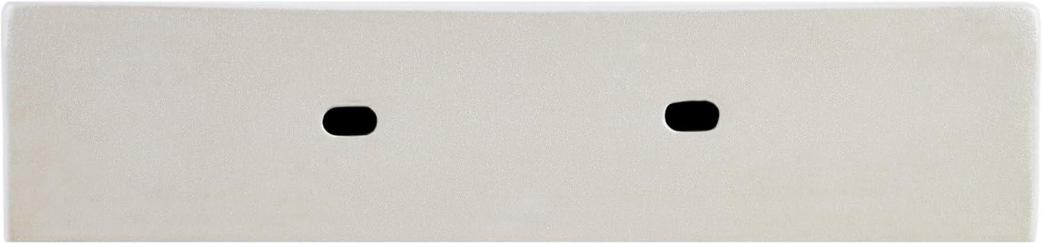 Signature Hardware 484632 22" Kaisy White Porcelain Rectangular Wall Mount Bathroom Sink with Overflow