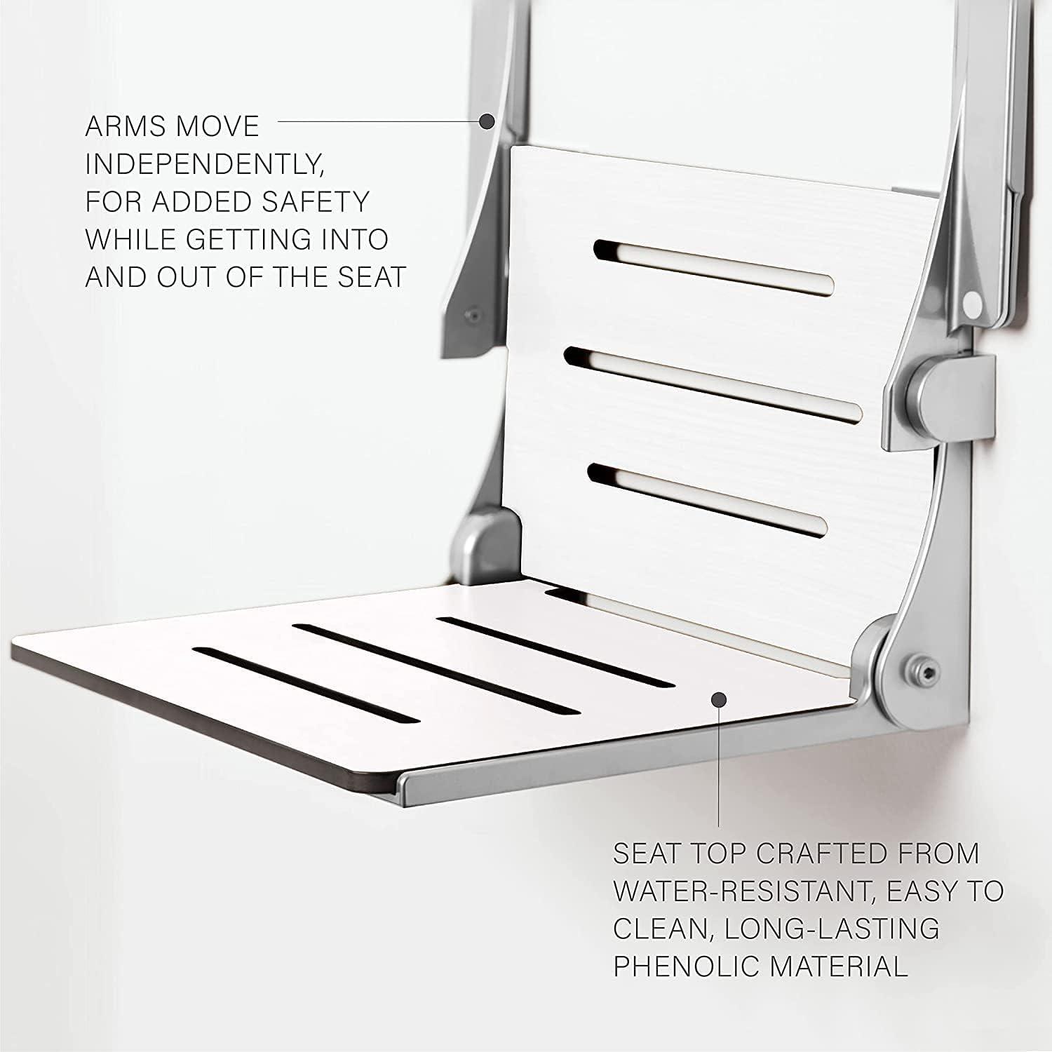 Silhouette Comfort Folding Shower Seat with Arms