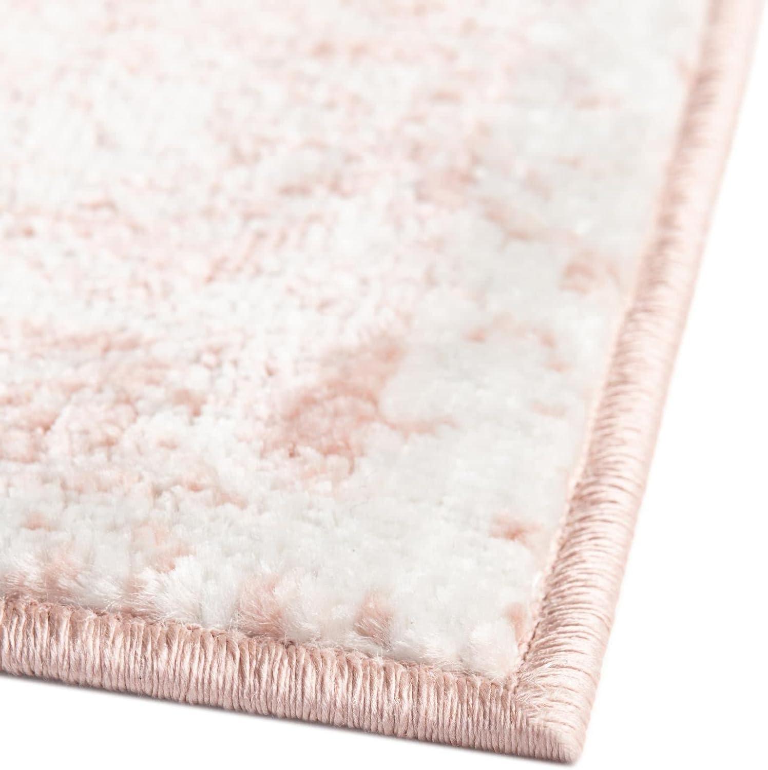 Unique Loom Oxford Collection Area Rug - Bodleian (2' x 3' Rectangle Pink/Ivory)