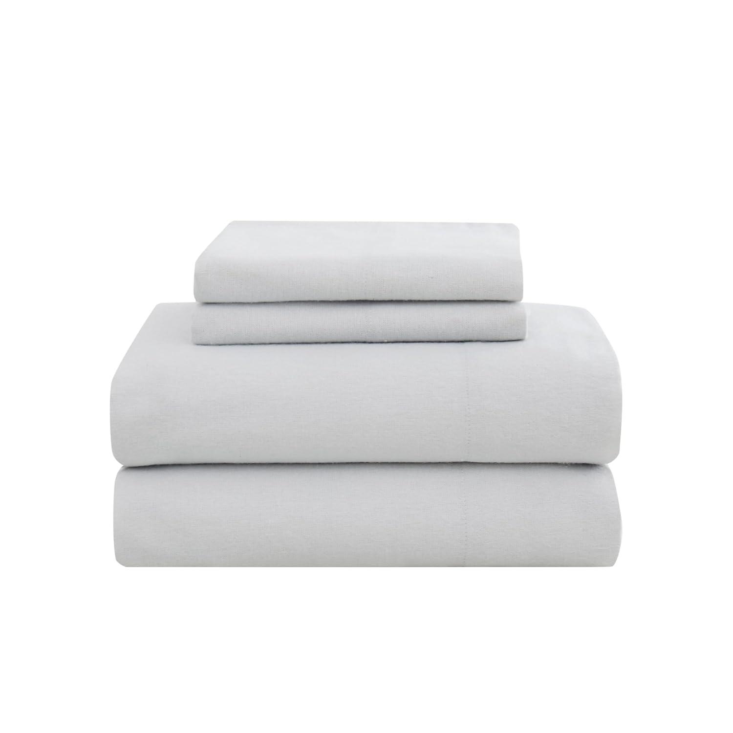 Truly Soft Solid Grey Flannel Sheet Set
