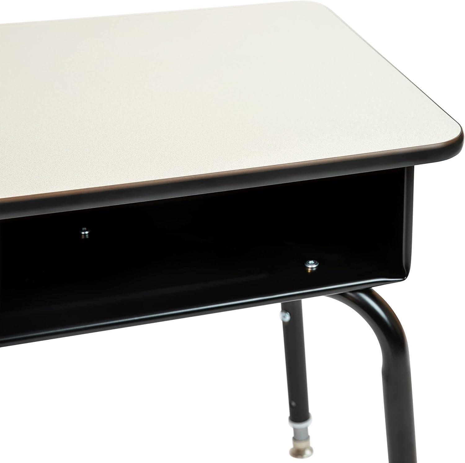 Flash Furniture Goddard Height-Adjustable Open Front Student Desk with Metal Book Box
