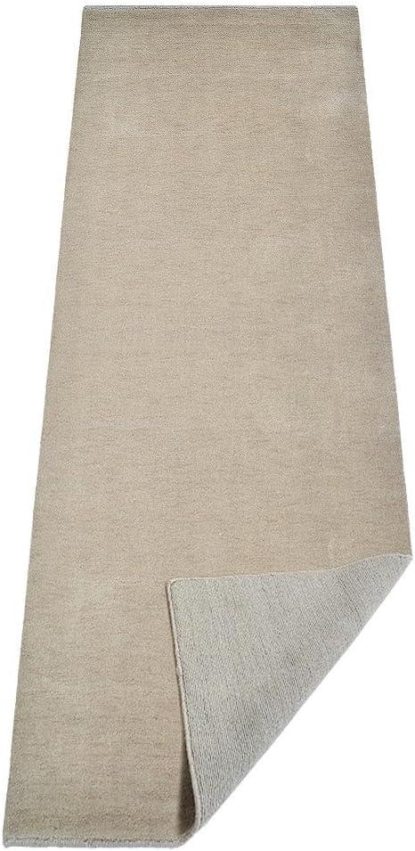Rugsotic Carpets Alfombras Hechas a Mano Telar Anudado Redondo 10'x10' Lana Beige para Uso en Interiores