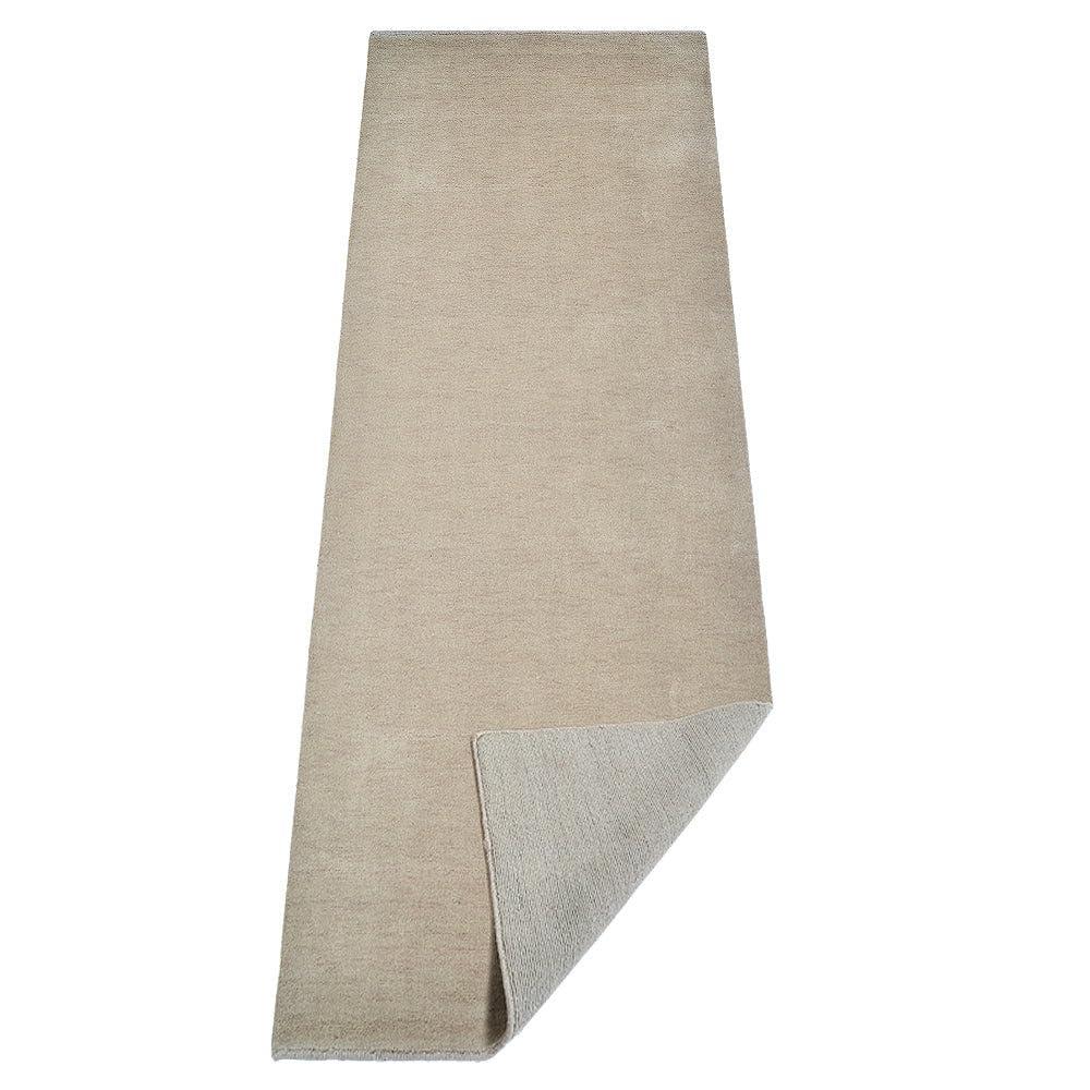 Rugsotic Carpets Alfombras Hechas a Mano Telar Anudado Redondo 10'x10' Lana Beige para Uso en Interiores