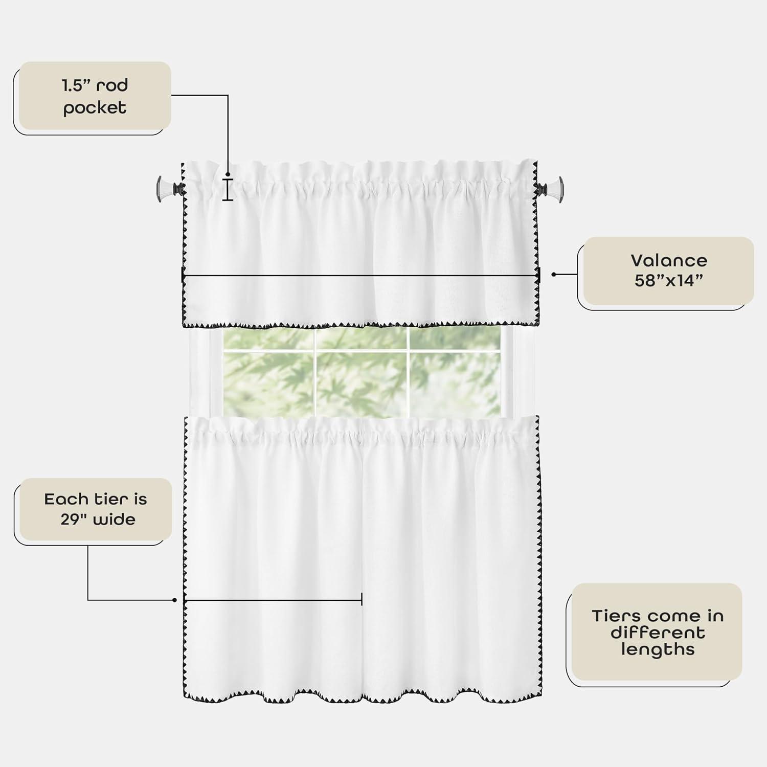 Achim Importing Co Tailored 58'' W Kitchen Curtain