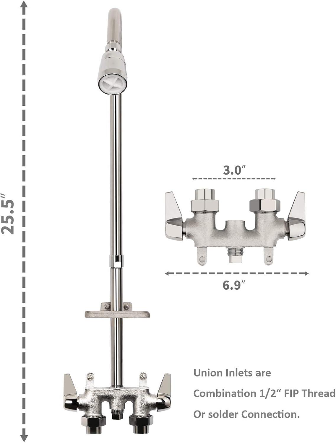 Polished Chrome Outdoor Shower Fixture System with Soap Dish