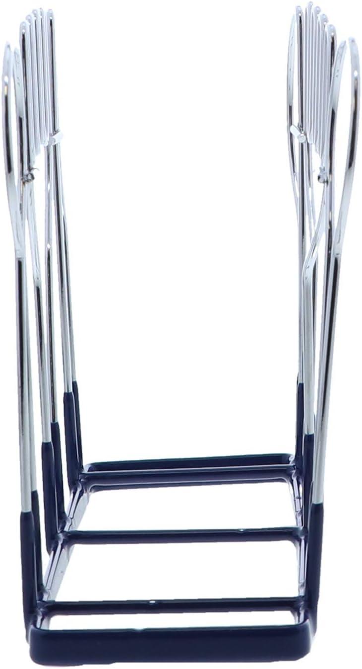 Stainless Steel Freestanding Napkin Holder Napkin Stand with Cutlery Design, 5.5" x 4.5" x 2" (Blue)