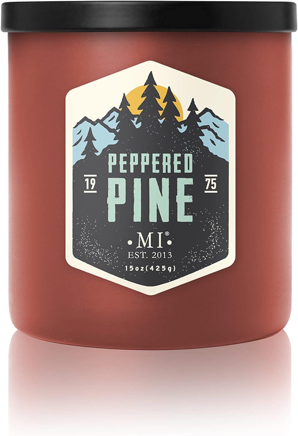 Peppered Pine Red Soy Scented Jar Candle, 15 oz