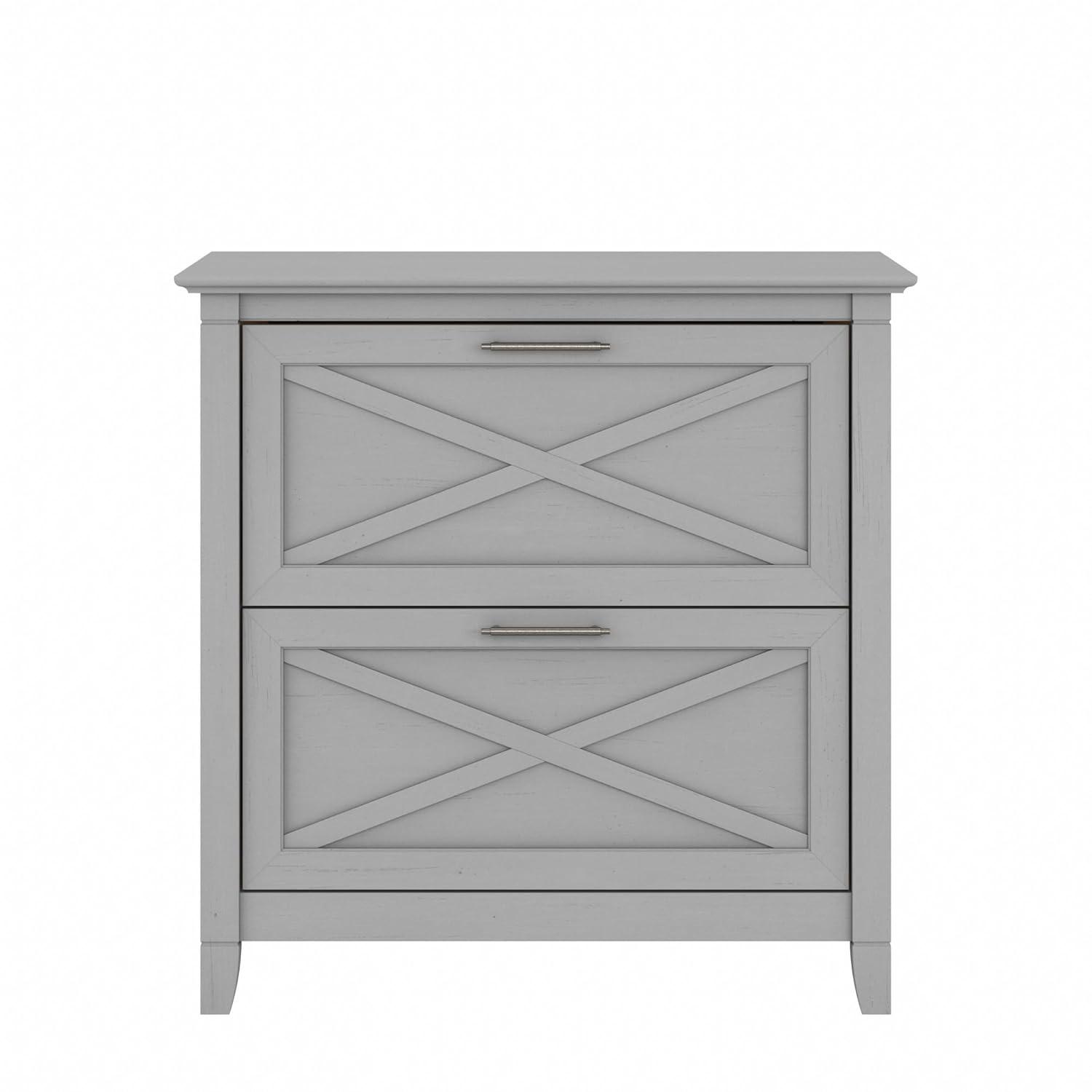 Bush Furniture Key West Lateral File Cabinet, 2 Drawer, Cape Cod Gray