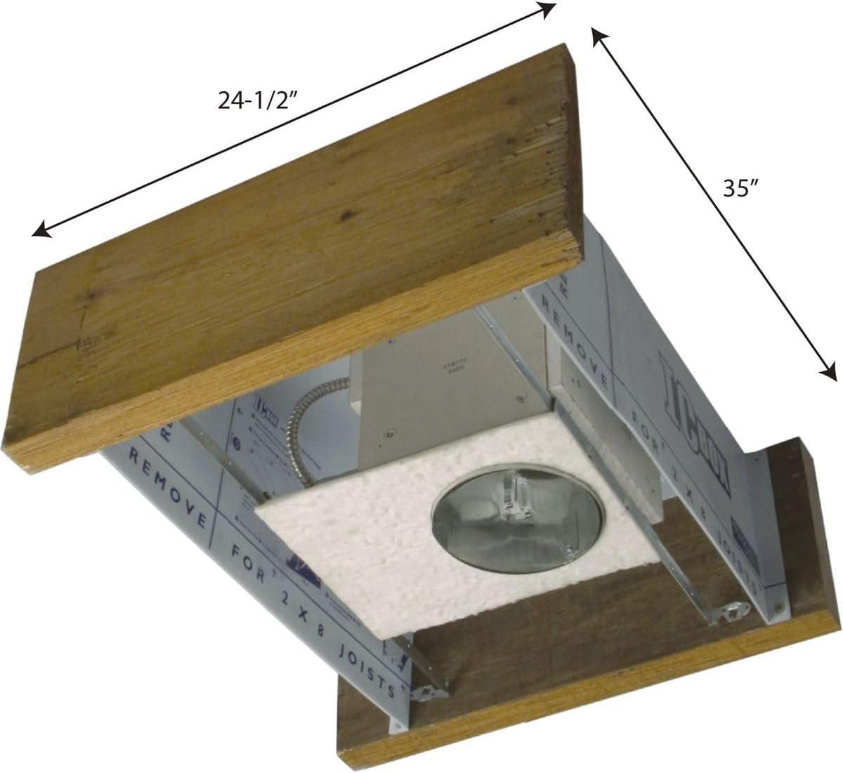 White Recessed Lighting Insulation Barrier Enclosure