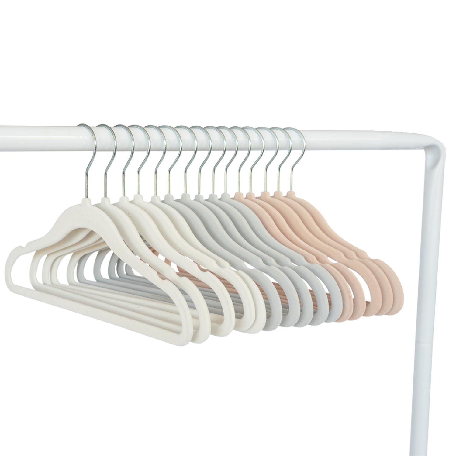 3 Sprouts 3 Sprouts -  Non-Slip Velvet Hangers for Baby Clothes - Pack of 30 - Blue (Set of 30)