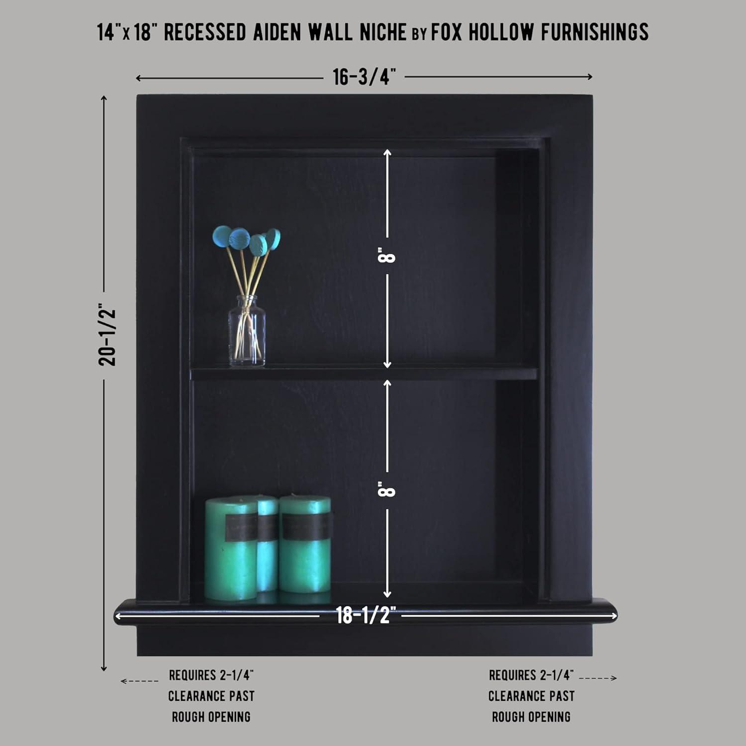 Fox Hollow Furnishings Fox Hollow Furnishings Recessed Wall Shelf with Adjustable Shelves