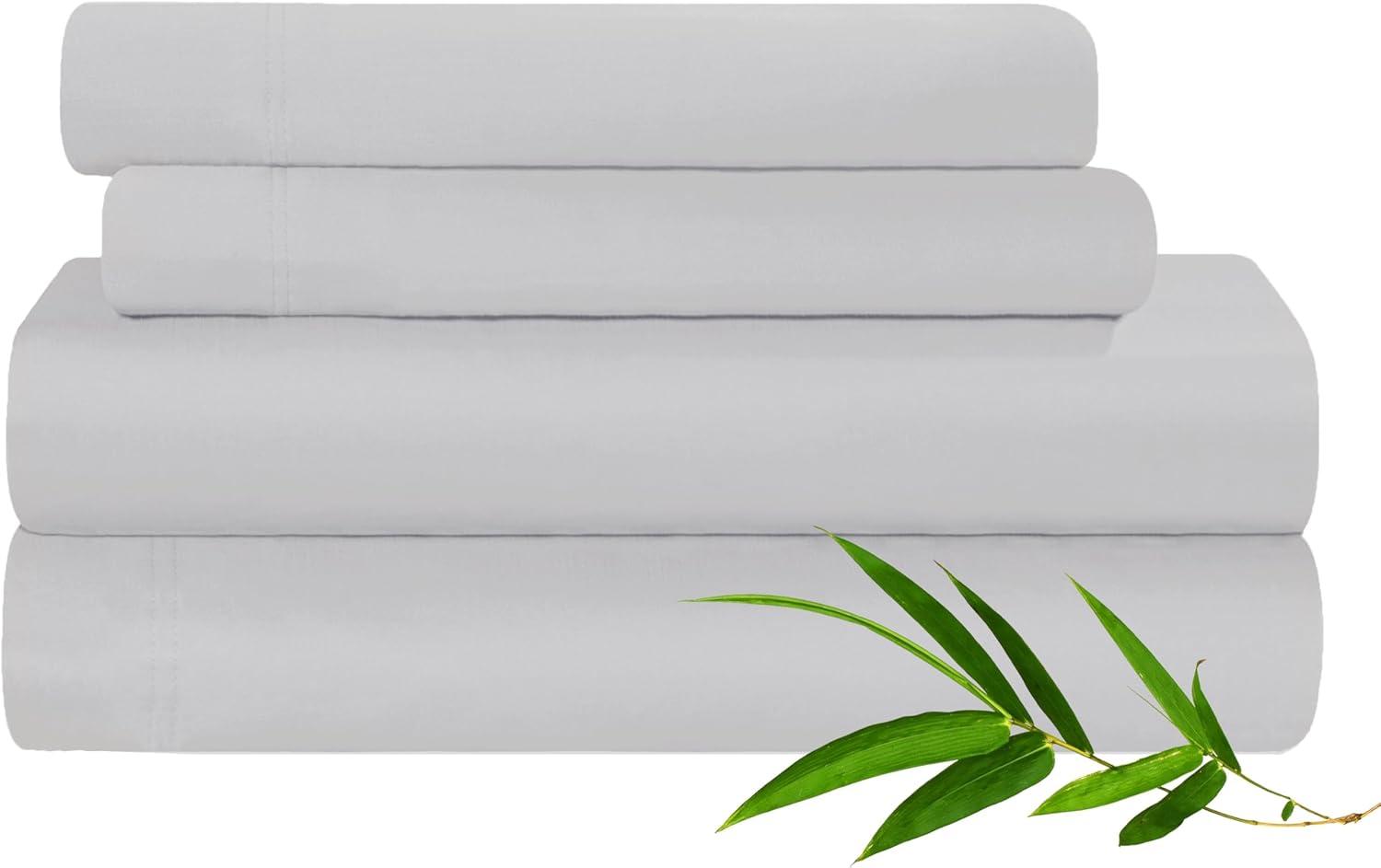 Superior Superior 300 Thread Count Rayon From Bamboo Solid Deep Pocket Bed Sheet Set