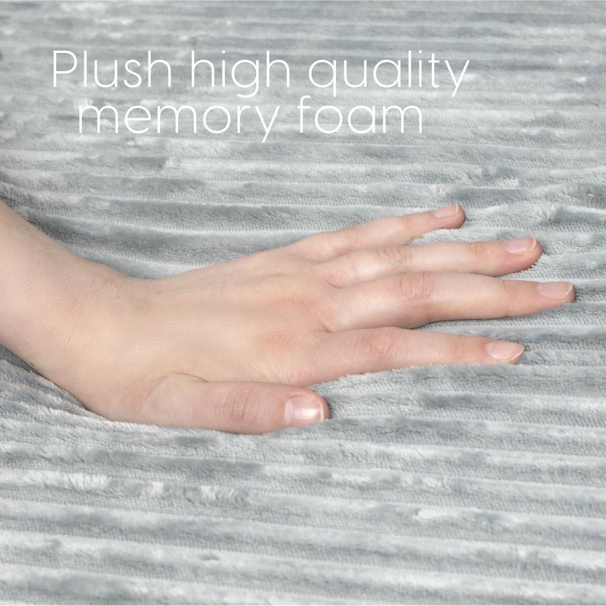 Milliard Tri Folding Sofa Mattress, Memory Foam Foldable Mattress with Ultra Soft & Washable Ribbed Fur Cover, Twin Size (75" x 38" x 6")