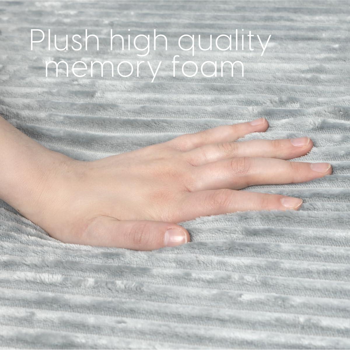 Milliard Tri Folding Sofa Mattress, Memory Foam Foldable Mattress with Ultra Soft & Washable Ribbed Fur Cover, Twin Size (75" x 38" x 6")