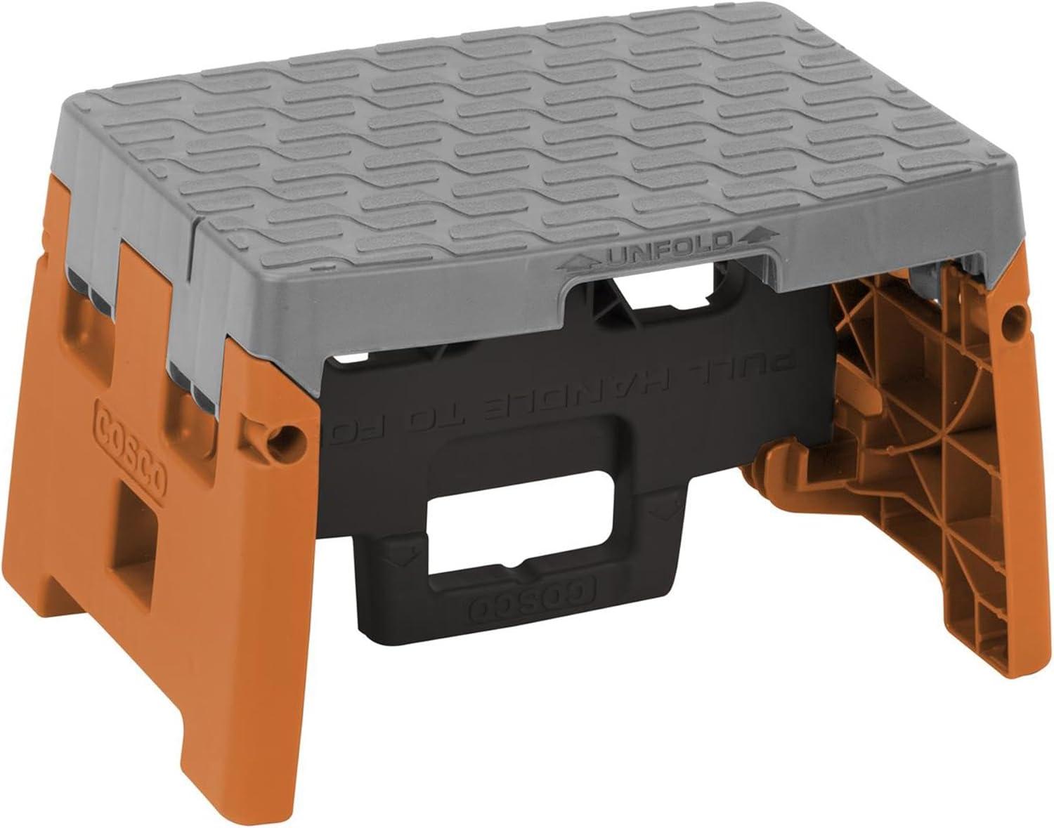 1 - Step Plastic Lightweight Folding Step Stool