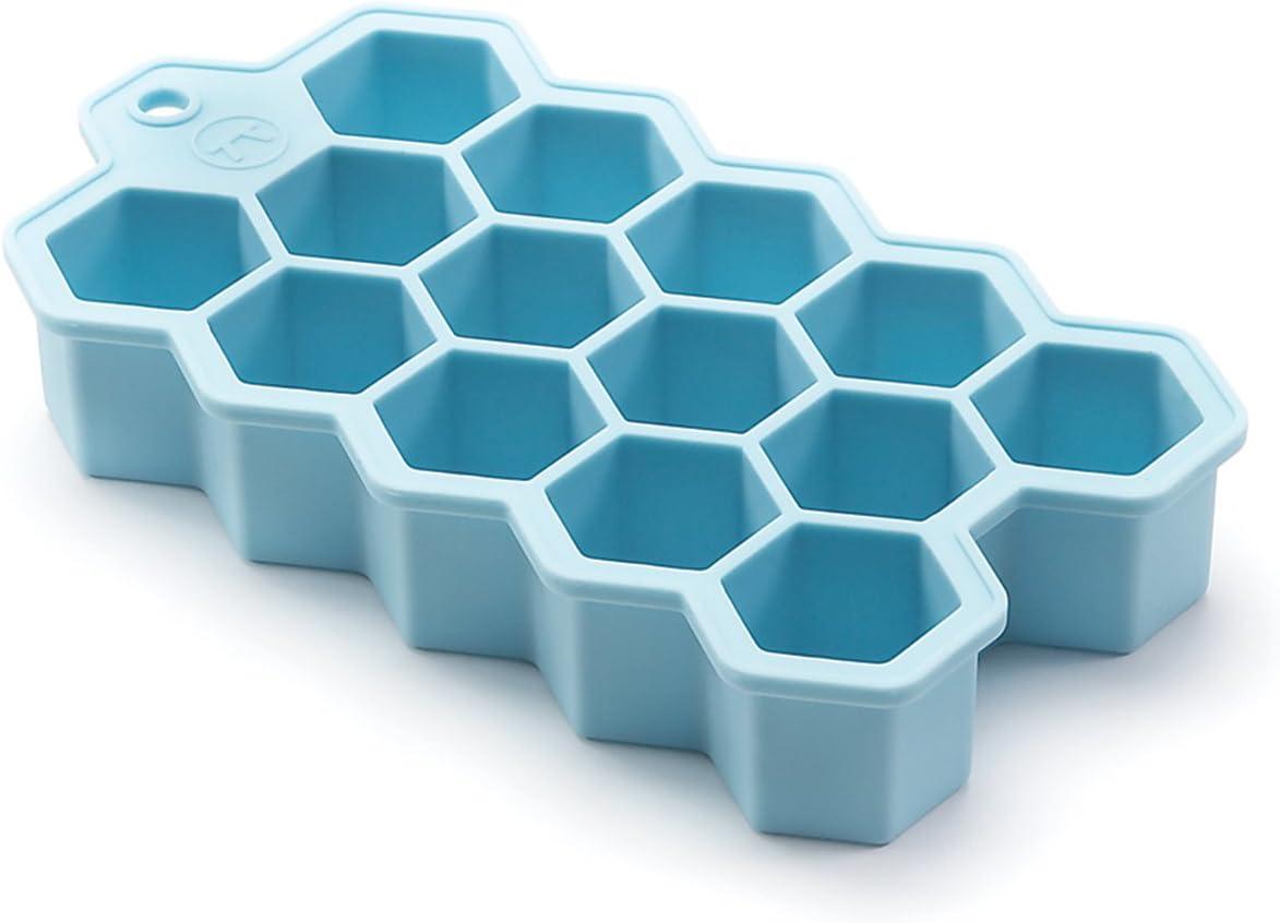 Outset Silicone Hexagon Ice Cube Tray, Large Cubes
