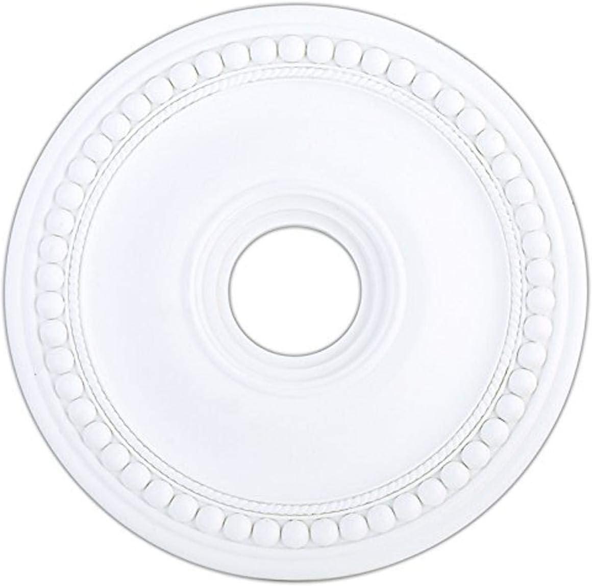 White Polyurethane Traditional Ceiling Medallion, 20 Inches