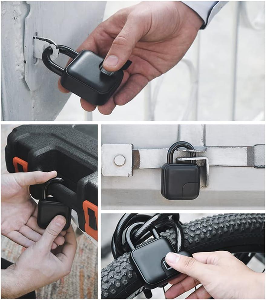 Smart Biometric Fingerprint Combination Keyless Door Lock Bluetooth 4.2 Anti-Theft Security Padlock