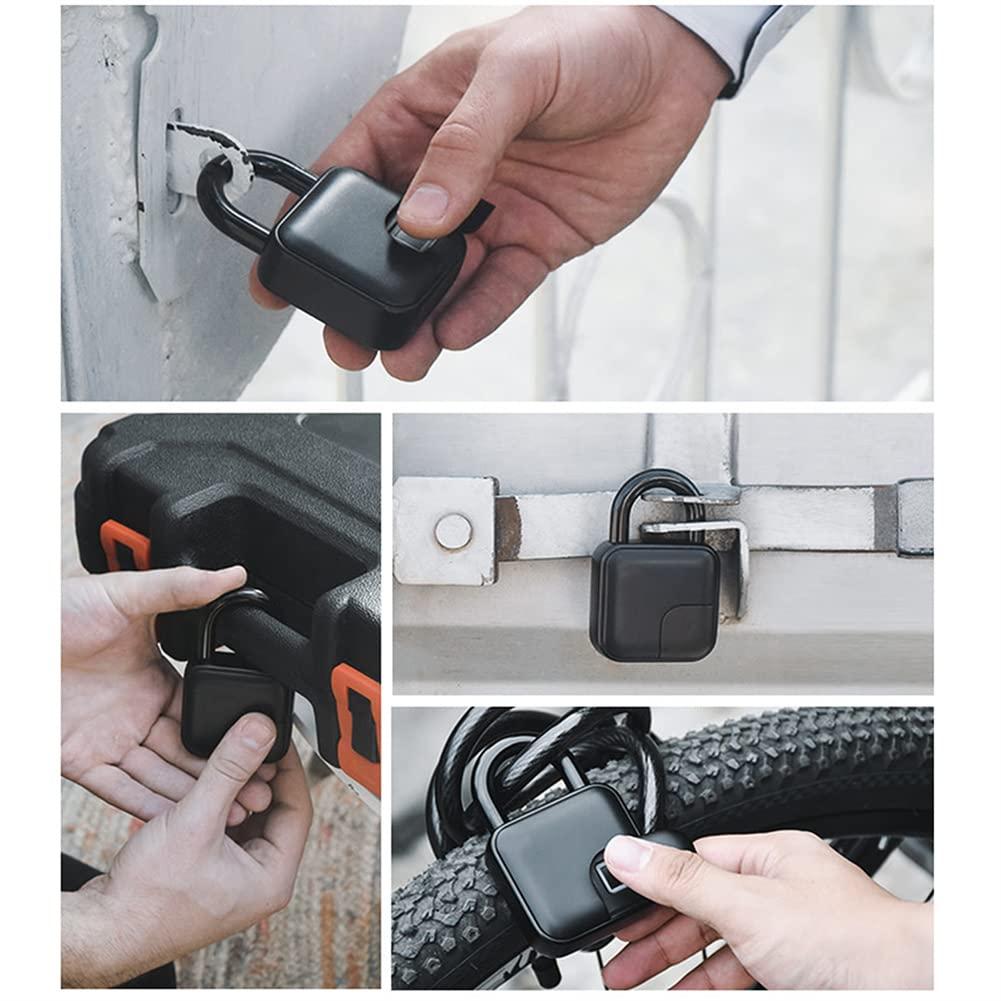Smart Biometric Fingerprint Combination Keyless Door Lock Bluetooth 4.2 Anti-Theft Security Padlock