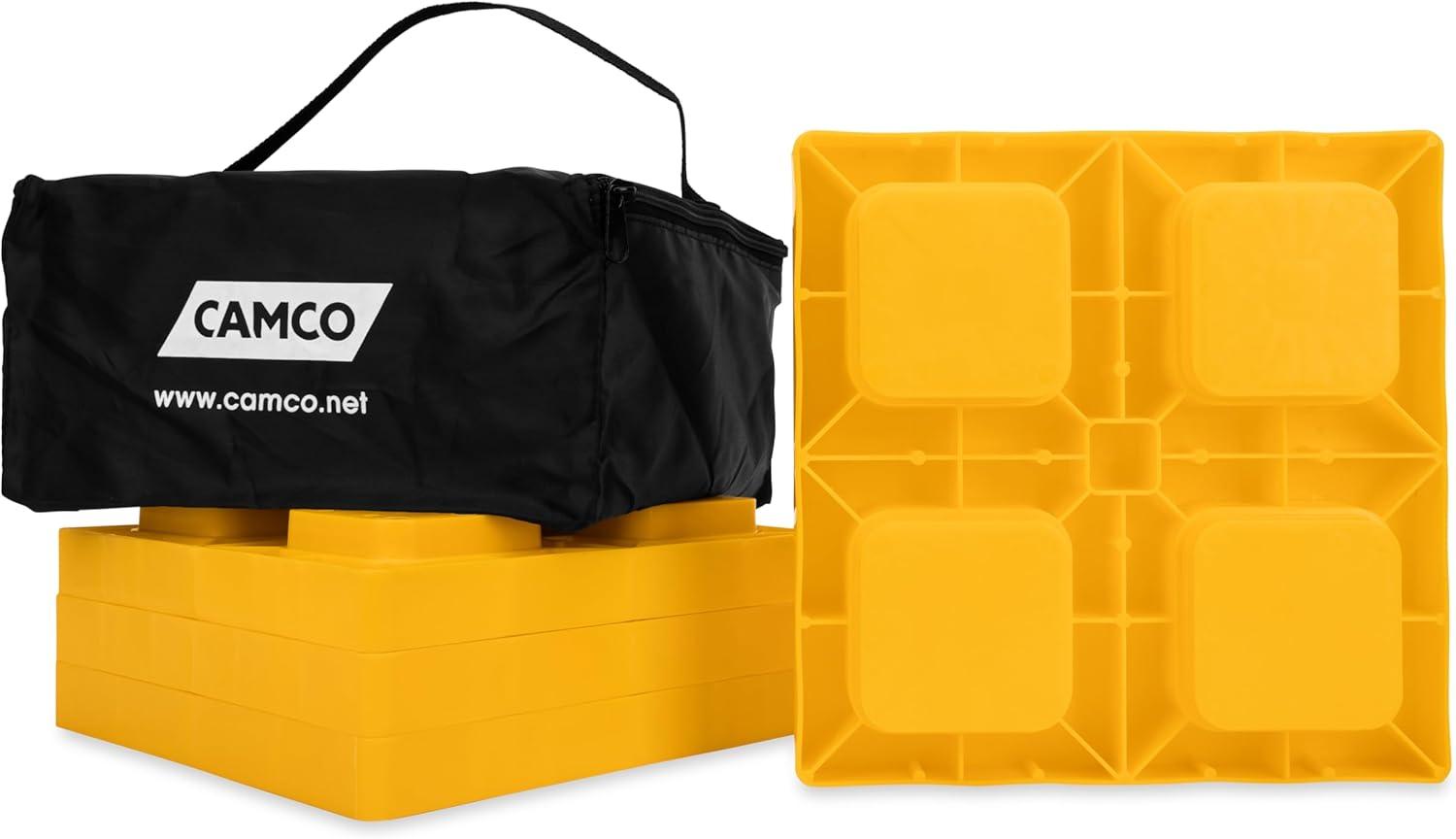 Camco RV Leveling Blocks - Interlocking Design - Yellow, Resin (44501)