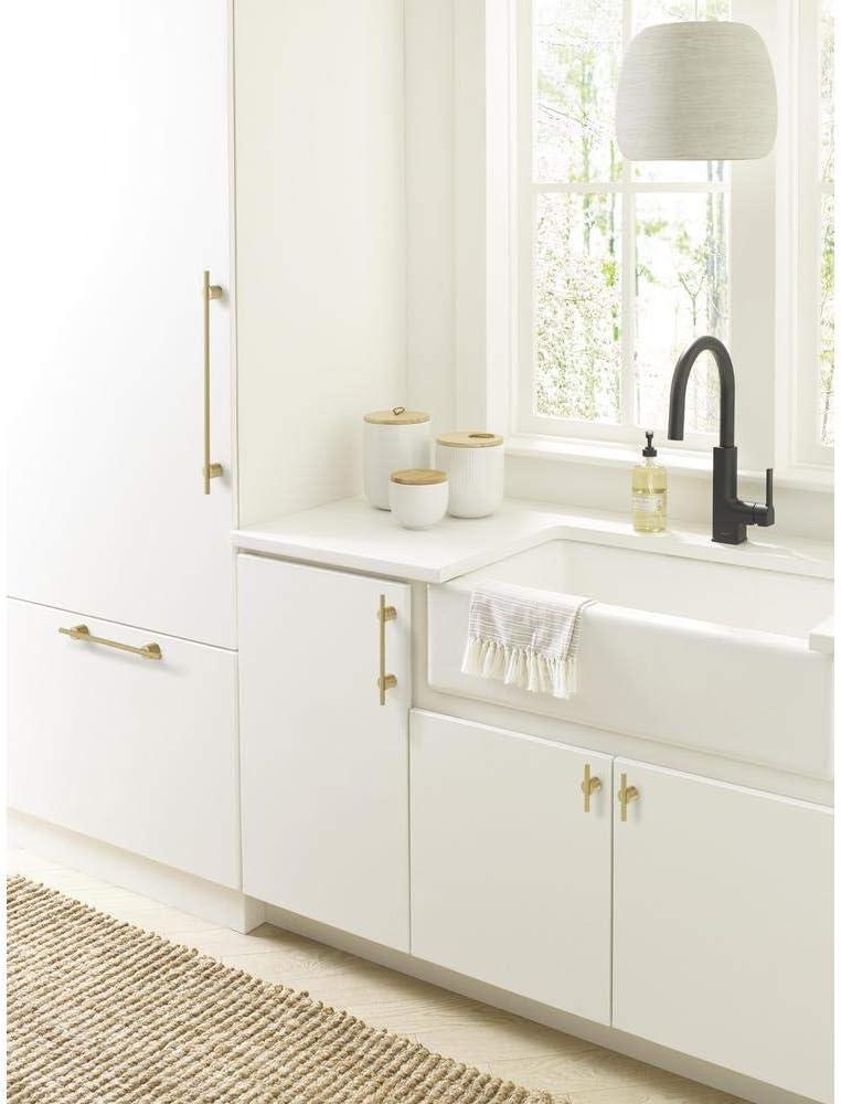 Matte Gold Modern Cabinet Bar Pull with Mounting Hardware