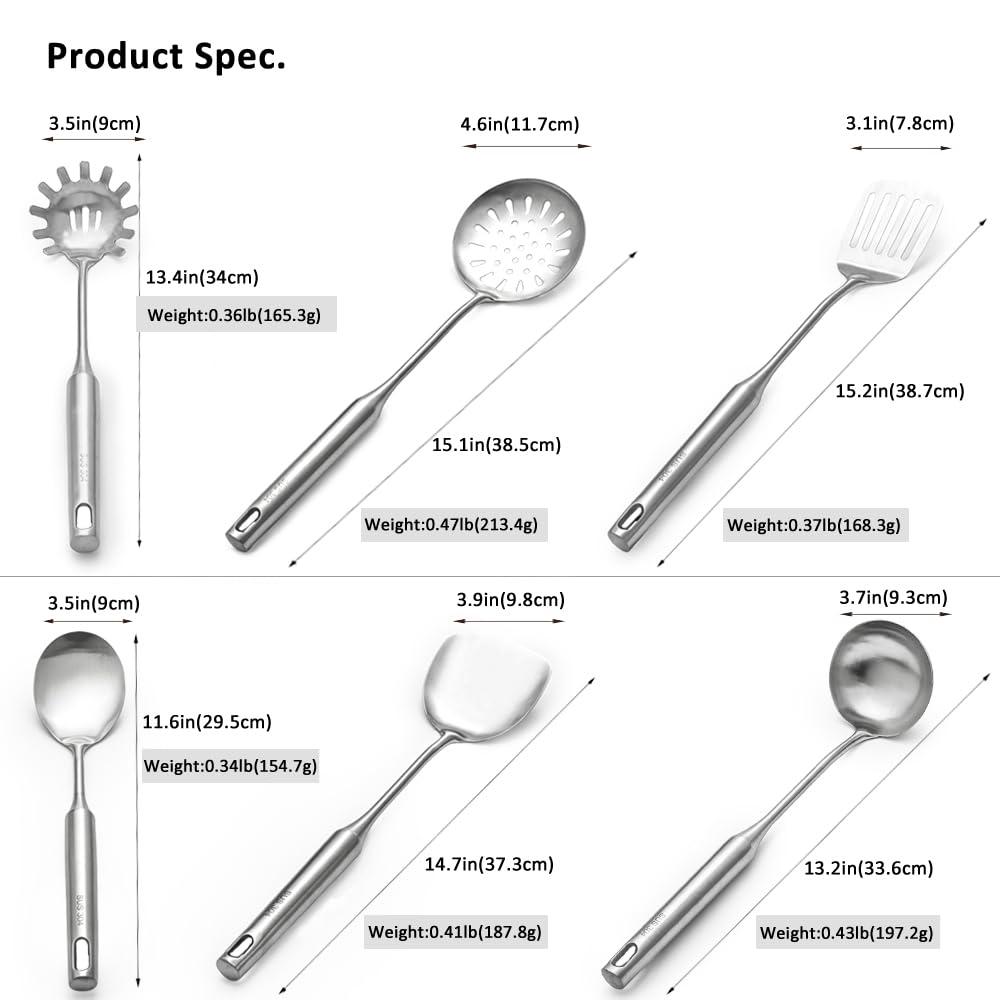 JADOOG JADOOG 6 Piece Stainless Steel Cooking Utensil Set