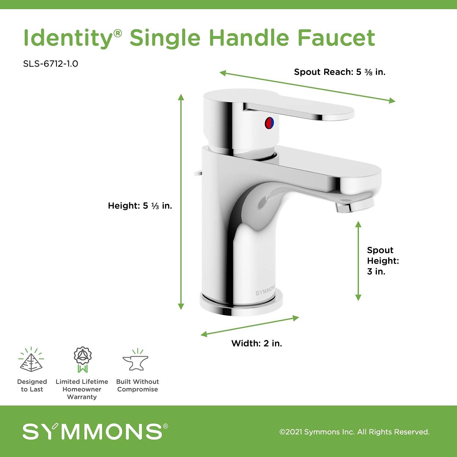 Identity Single-Hole Single-handle Bathroom Faucet with Drain Assembly