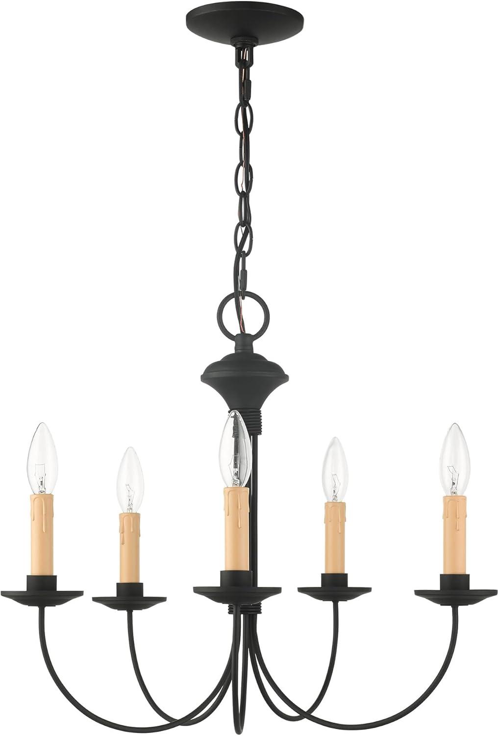 Elegant Heritage 5-Light Black Candelabra Chandelier