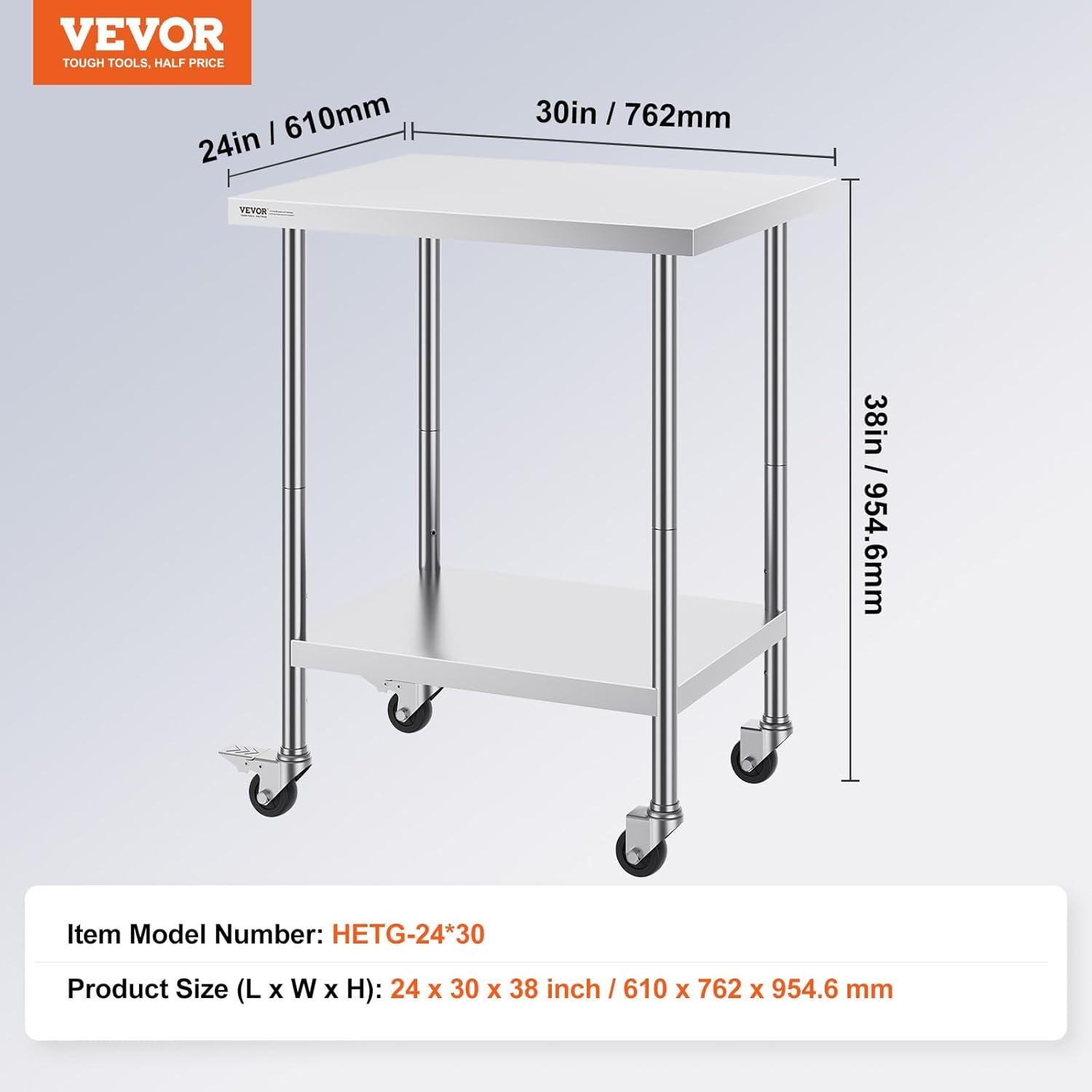 VEVOR Metal Kitchen Cart