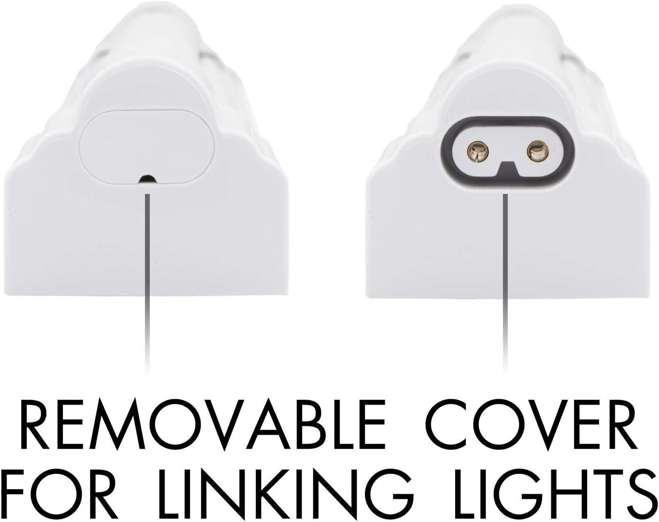 Maxxima 18 in. LED Under Cabinet Light, Linkable, 900 Lumens, 3000K Warm White, White, on/off Switch