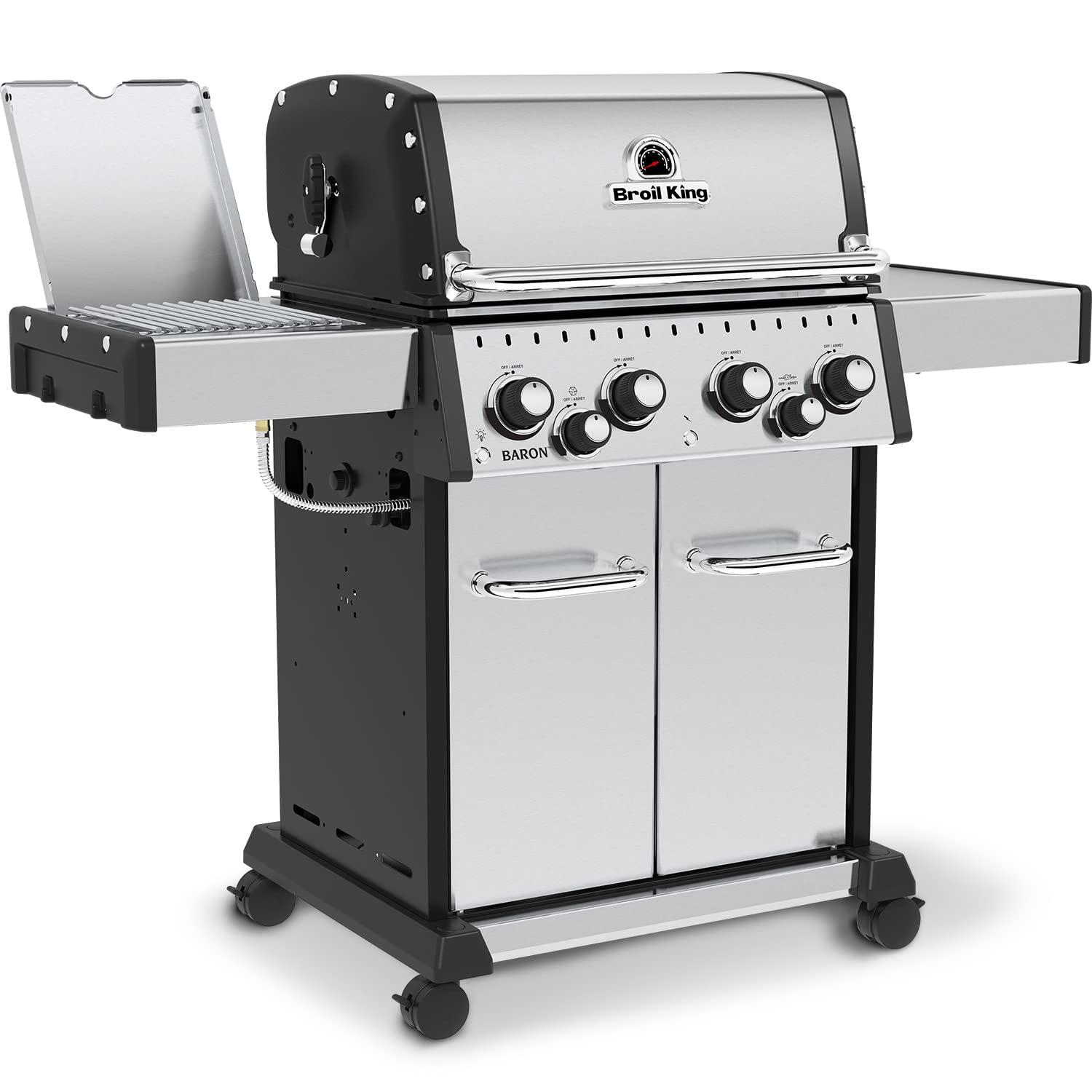 Broil King 875947 Baron S 490 Pro IR, Natural Gas (NG), Stainless Steel, Black